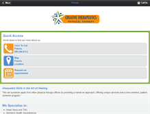 Tablet Screenshot of creativetherapeutics.com